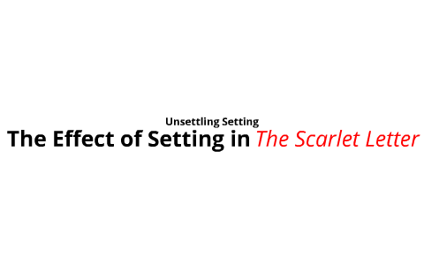 what was the setting of the scarlet letter