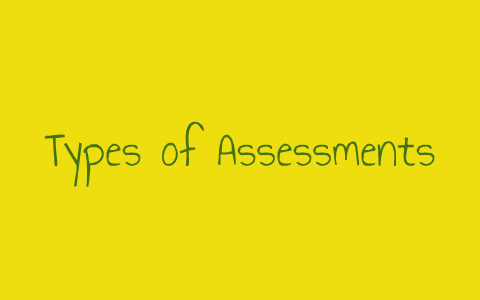 Four Types of Assessments by Sharon Ferringer on Prezi