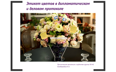 Доклад: Искусство дарить цветы язык цветов, флористика и атрибут делового этикета