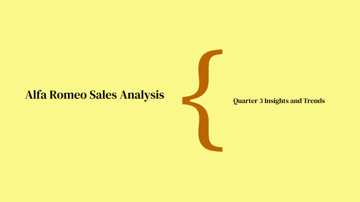 Alfa Romeo Sales Analysis by Menna adel on Prezi