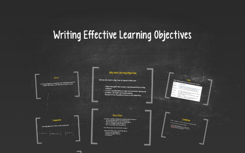 Writing effective Learning objectives by Jill Harrison on Prezi