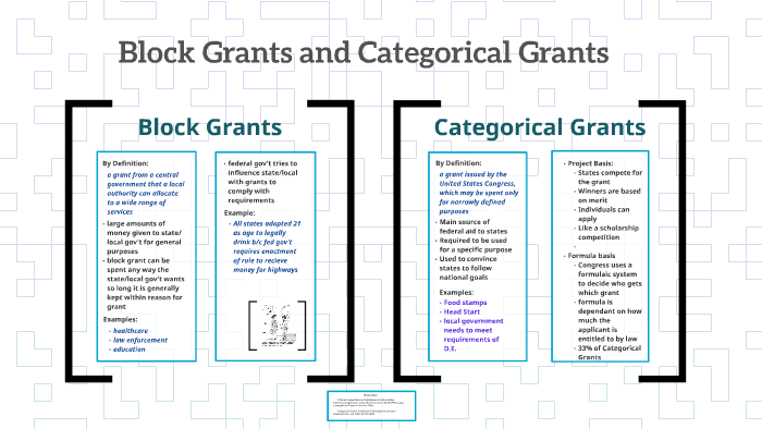 Block Grants And Categorical Grants By Jaime Canady