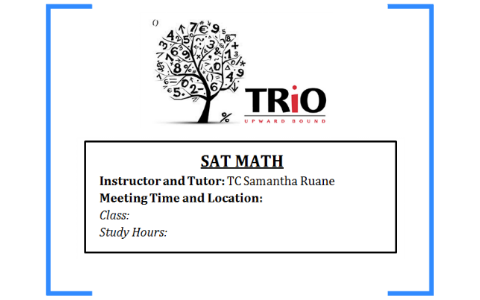 SAT MATH Syllabus by Samantha Ruane