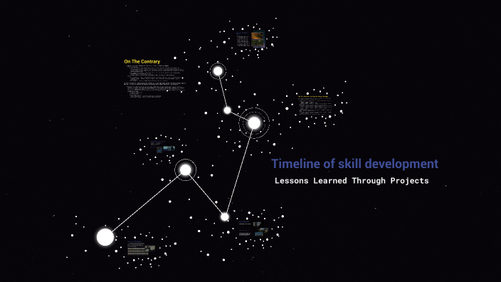 Timeline of skill development by Hia C on Prezi