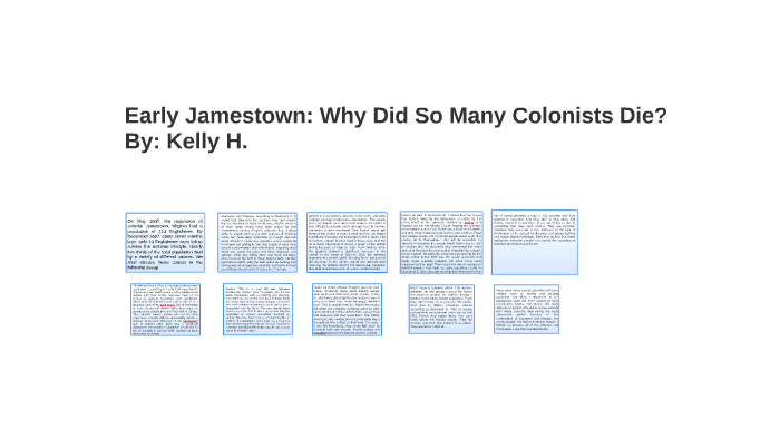 early jamestown why did so many colonists died