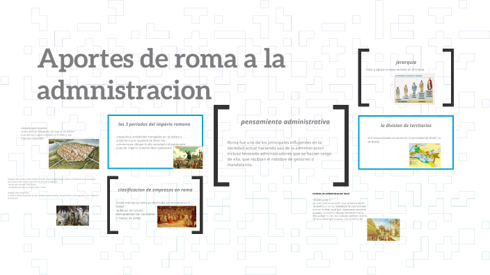 APORTES DE ROMA A LA ADMINISTRACION by kevin castaneda on Prezi