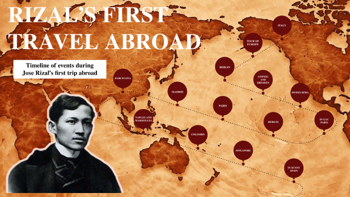 Timeline Of Rizals First Travel Abroad By Allyssa Figura On Prezi