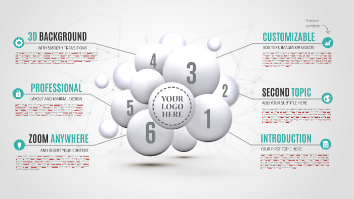 3d Spheres Prezi Template By Prezi Templates By Prezibase On Prezi
