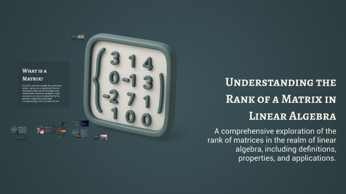 Understanding the Rank of a Matrix in Linear Algebra by filgoodtambayan ...
