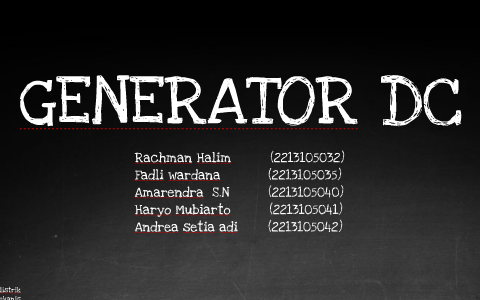 Generator Dc By Andre Setia Adi