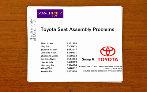 toyota seat problem case study