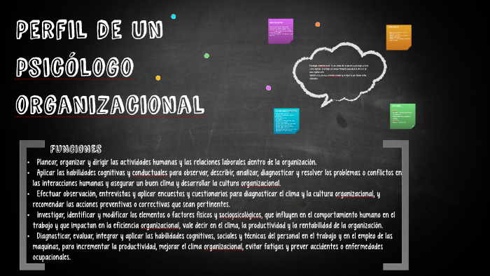 Perfil de un psicologo organizacional by Mel del Castillo on Prezi