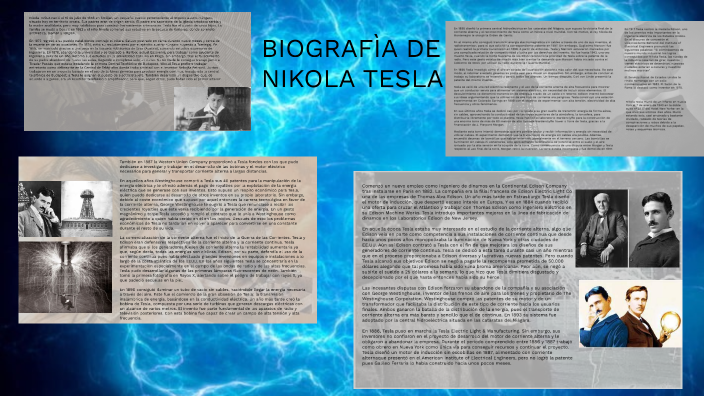 BIOGRAFÌA DE NIKOLA TESLA by Daniel Leal salcedo on Prezi