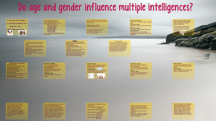 Do age and gender influence multiple intelligences? by Jasmine Thornton ...