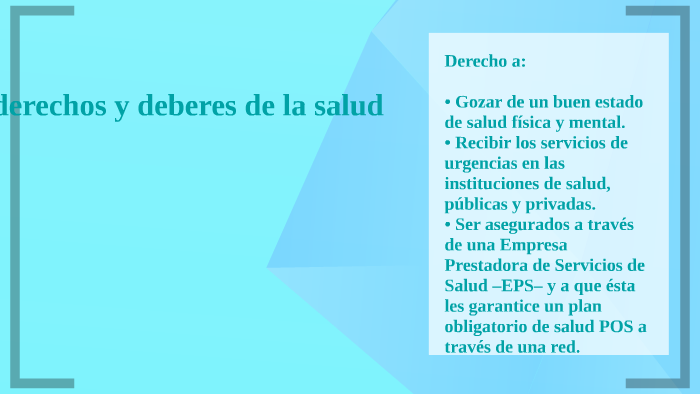 Derechos Y Deberes De La Salud By Fernanda Oliveros Castro On Prezi