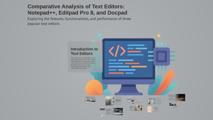 Comparative Analysis of Text Editors: Notepad++, Editpad Pro 8, and ...