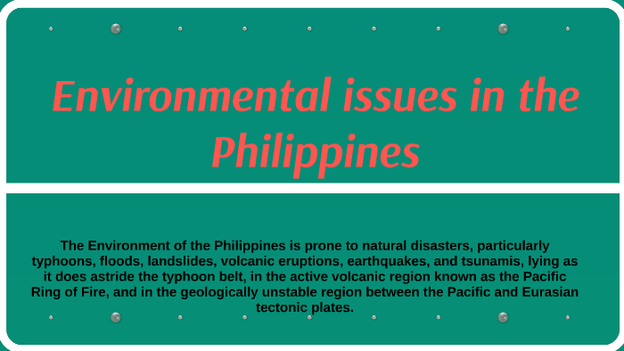 what are the environmental issues in the philippines essay