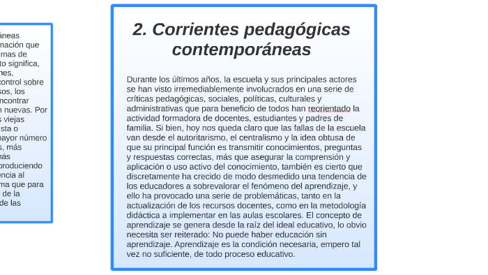 2. Corrientes Pedagógicas Contemporáneas By Jorge González On Prezi