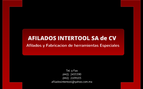 Afilados Intertools By David Torres On Prezi