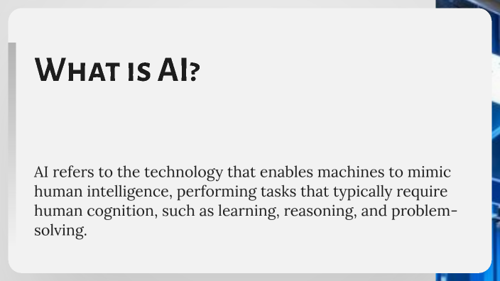The Role of AI and Digital Tools in Business by Dareen Hares on Prezi