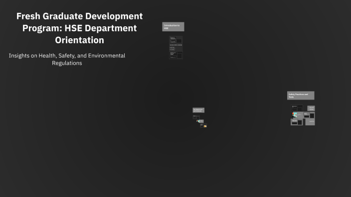 Fresh Graduate Development Program: HSE Department Orientation by ...