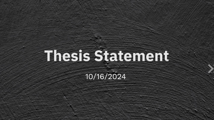 Thesis Statement by Mr Reeves on Prezi