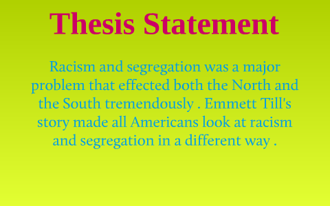 thesis statement on racial equality