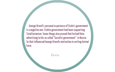 what was george orwells personal experience of stalins government