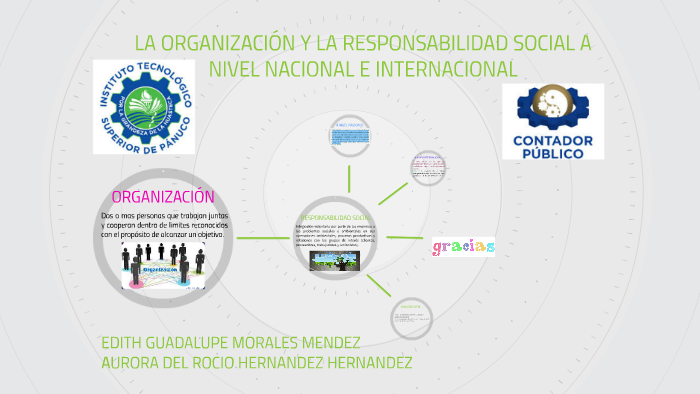 LA ORGANIZACION Y LA RESPONSABILIDAD SOCIAL A NIVEL NACIONAL by EDITH