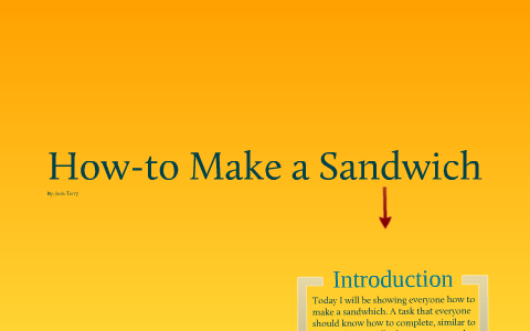 How-to make a sandwich by Josh Terry