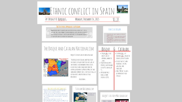 Ethnic Conflict in Spain (Basque and Catalan Nationalism) by bridget ...