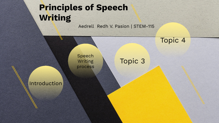 what are the 7 components of speech writing