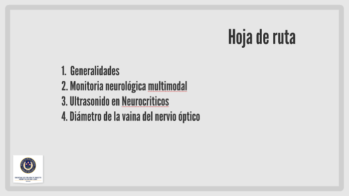 Ultrasonido del nervio óptico presión intracraneal elevada