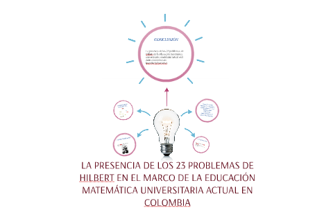 LA PRESENCIA DE LOS 23 PROBLEMAS DE HILBERT EN EL MARCO DE L by