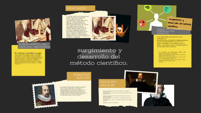 surgimiento y desarrollo del método científico. by Carmen Portillo on Prezi