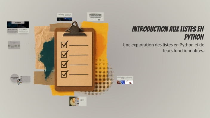 Introduction aux Listes en Python by sara amajh on Prezi