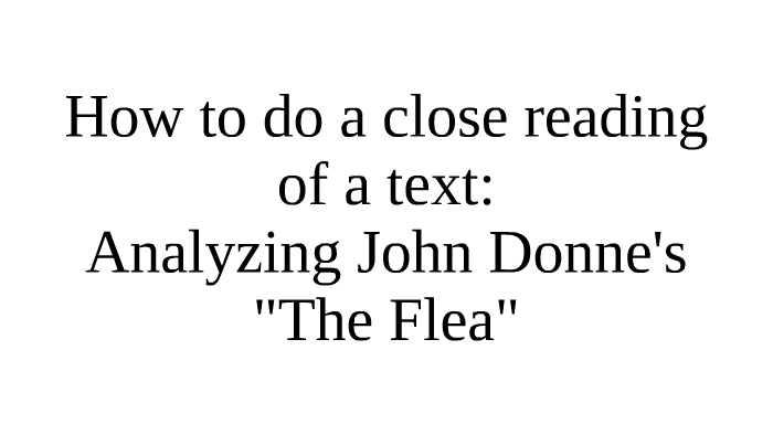 john donnes the flea