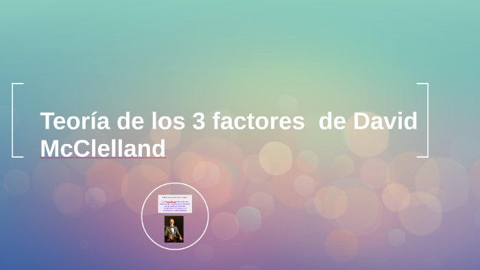 Teoría de los 3 factores de David McClelland by Diana Gómez Cravioto on ...