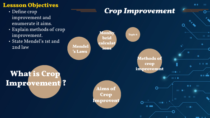 Crop Improvement Methods