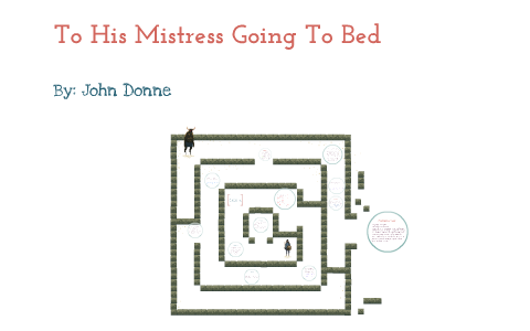 to his mistress going to bed john donne