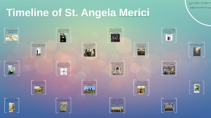 Timeline of St. Angela Merici by claire church on Prezi