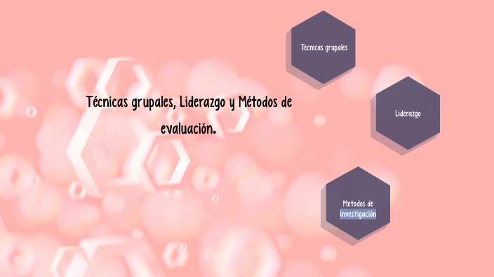 Técnicas grupales, Liderazgo y Métodos de evaluación by Karen Medina on ...