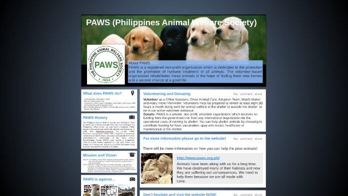PAWS (Philippines Animal Welfare Society) by Chichi Chen