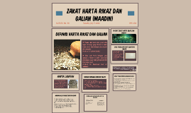 Zakat Harta Rikaz Dan Galian Maadin By Anis Rahima Kadeli