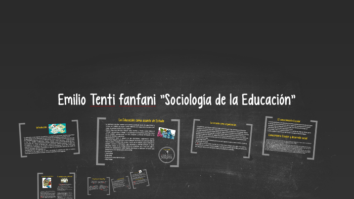 Emilio Tenti fanfani "Sociología de la Educación" by Melina Caraffa on