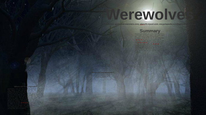 Werewolf Presentation By Ryan Stallings Stallings On Prezi