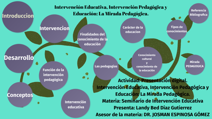 Intervención Educativa, Intervención Pedagógica Y Educación: La Mirada 