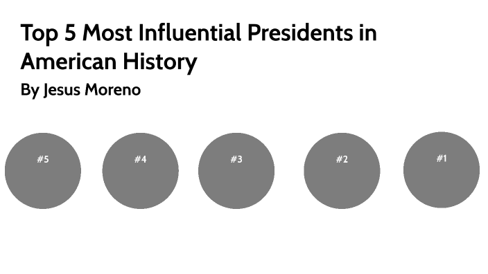 Top 5 Most Influential Presidents In American History By Jesus Moreno