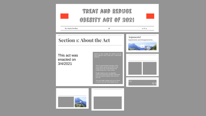 Treat And Reduce Obesity Act Of 2021 By Kayla Fowlkes On Prezi 