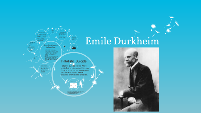 emile durkheim contribution in sociology